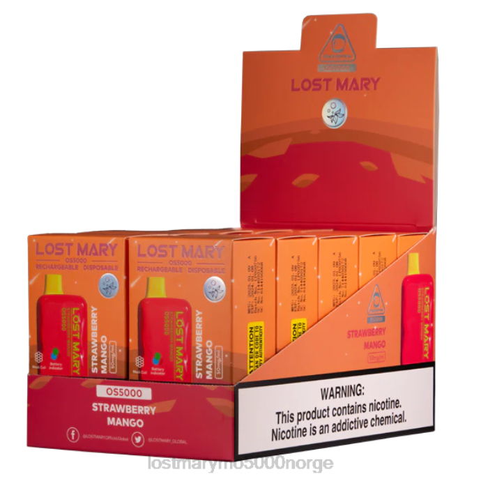 jordbær mango - LOST MARY flavours - F2H2B69 LOST MARY OS5000