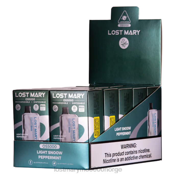 lett snø peppermynte - LOST MARY review - F2H2B44 LOST MARY OS5000 glans