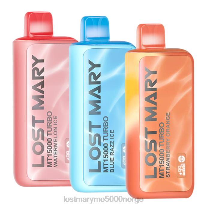 vannmelon is/blue razz ice/jordbær appelsin - LOST MARY store - F2H2B81 LOST MARY MT15000 turbo prøvetaker