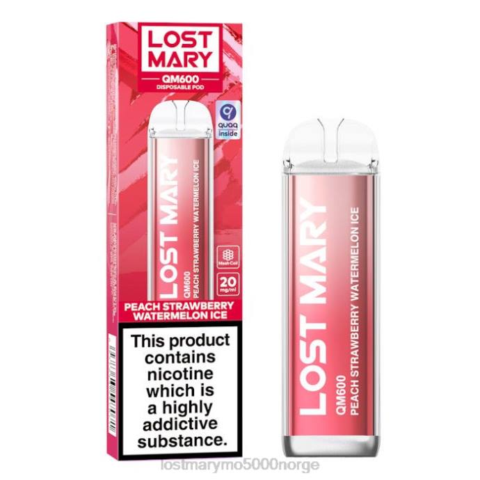 fersken jordbær vannmelon - LOST MARY vape pris - F2H2B166 LOST MARY QM600 engangs vape