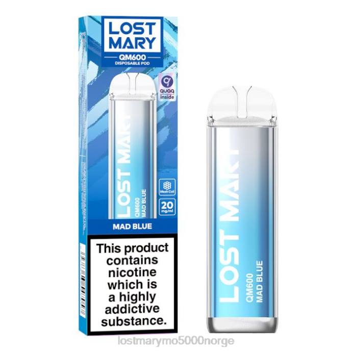 gal blå - LOST MARY Oslo - F2H2B160 LOST MARY QM600 engangs vape