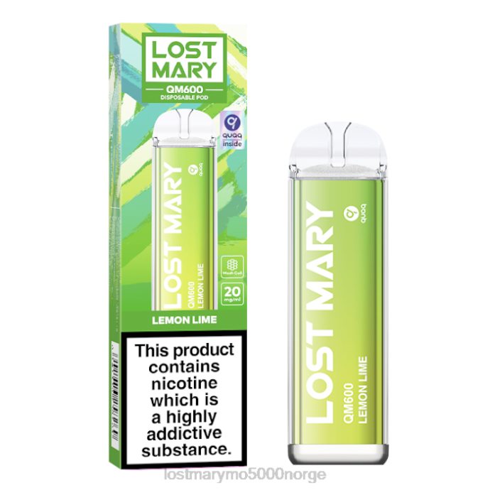 sitron lime - LOST MARY vape nikotin - F2H2B168 LOST MARY QM600 engangs vape