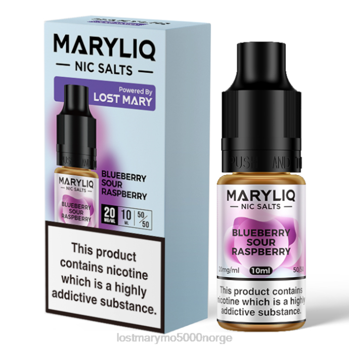 blåbærsur bringebær - LOST MARY price - F2H2B207 LOST MARY MARYLIQ nic salter - 10 ml