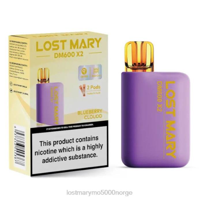 blåbærsky - LOST MARY Oslo - F2H2B190 LOST MARY DM600 x2 engangsvape