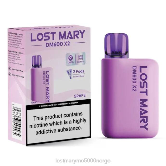 drue - LOST MARY pris - F2H2B192 LOST MARY DM600 x2 engangsvape