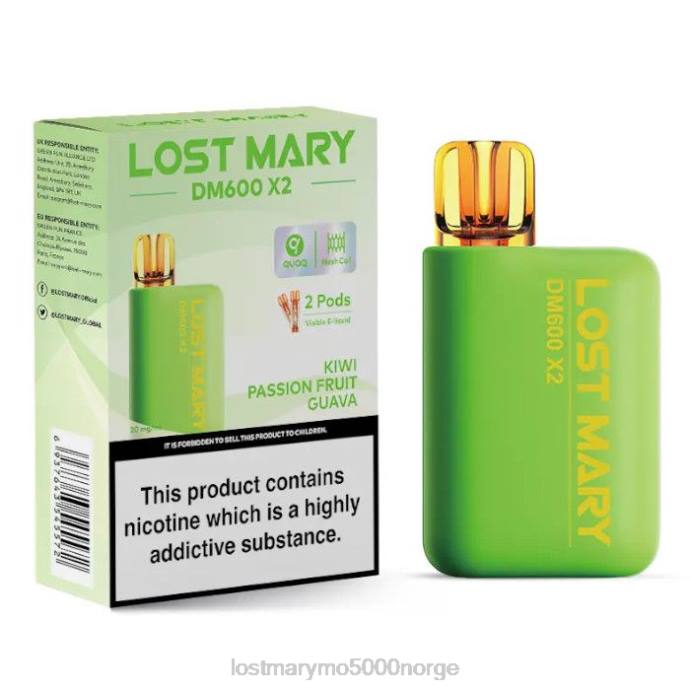 kiwi pasjonsfrukt guava - LOST MARY Norge - F2H2B193 LOST MARY DM600 x2 engangsvape
