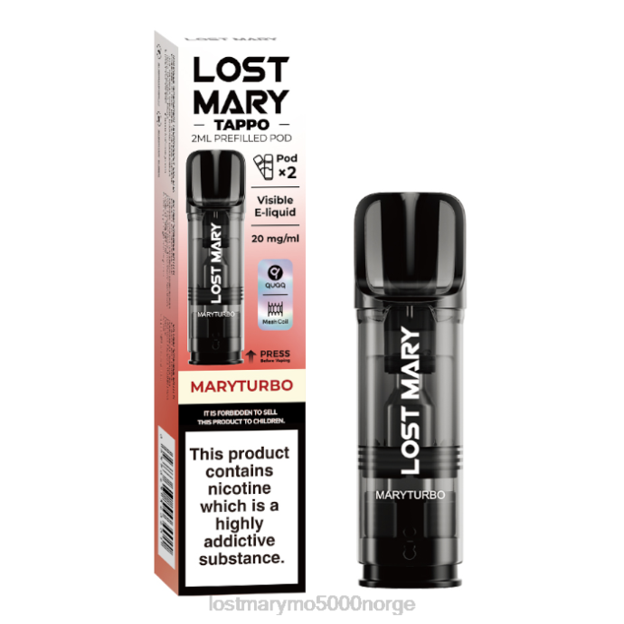 maryturbo - LOST MARY vape review - F2H2B185 LOST MARY Tappo forhåndsfylte pods - 20mg - 2pk