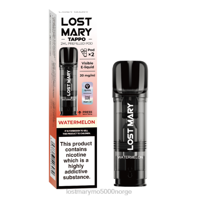vannmelon - LOST MARY price - F2H2B177 LOST MARY Tappo forhåndsfylte pods - 20mg - 2pk